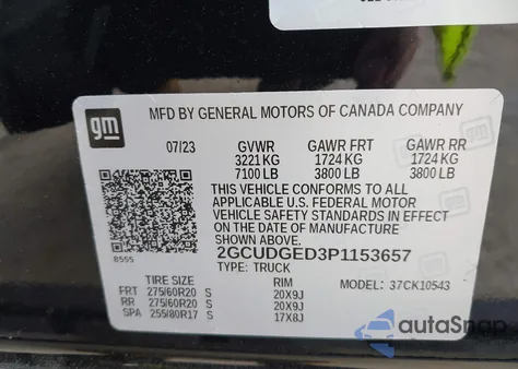 2023 Chevrolet Silverado 1500 4Wd Short Bed Ltz from USA, damaged, VIN 2GCUDGED3P1153657